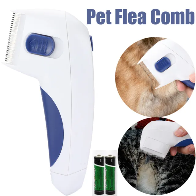 Electric Flea Zapper Lice Remover Hair Comb Brush for Pet Cat Dog Cleaning Tool