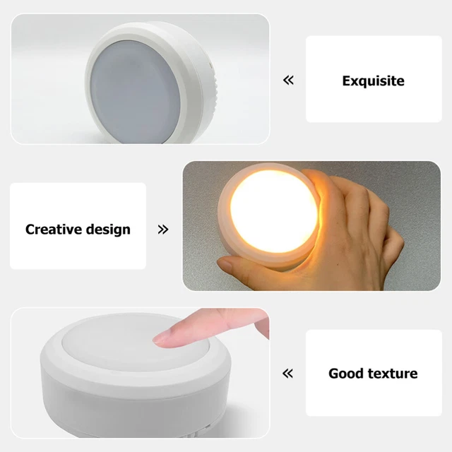 4 COUNT UNDER Lighting Puck Lights Portable Night Lamp £27.68