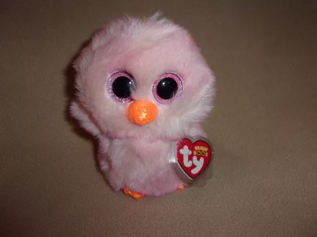 Ty Feathers The Chick Beanie Boos- 6"- Mwmt- Perfect For Easter!