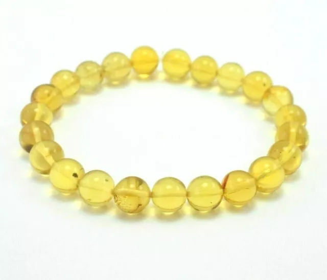 Dominican Amber Bracelet Beads Natural Stone Genuine 9.57 mm (10.1 g)a1295