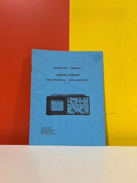 Vu-Data Series PS940B Mini-Portable Oscilloscopes Operator's Manual