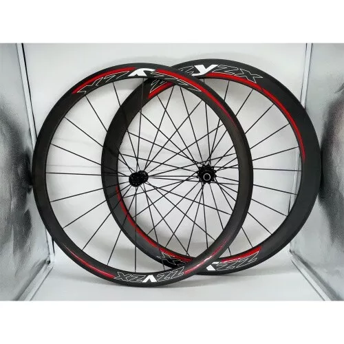 ZZYZX Rennrad Laufradsatz Carbon 50 mm rot Schlauchreifen