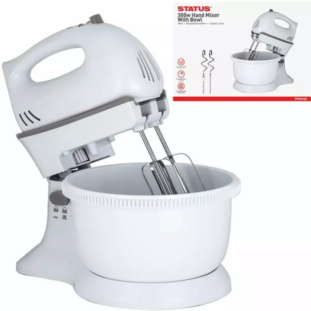 5 Speed + Cake Electric Stand Mixer Food Multi Mixing Bowl Blender Beater Dough