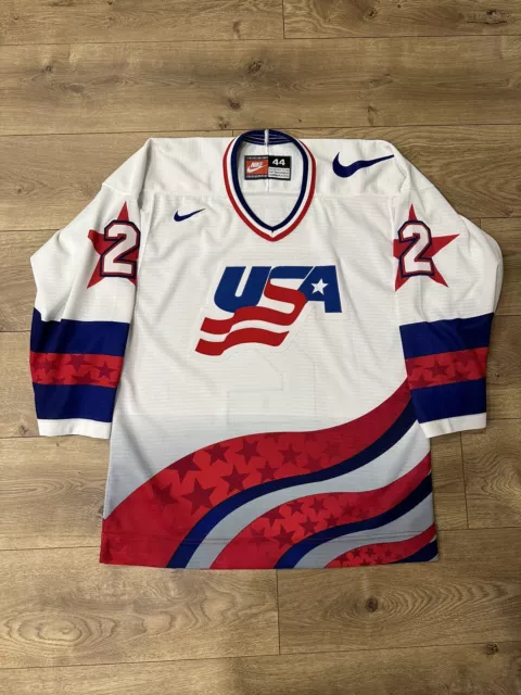 1988 Brian Leetch Team USA Olympic CCM Jersey Size Large/XL – Rare VNTG