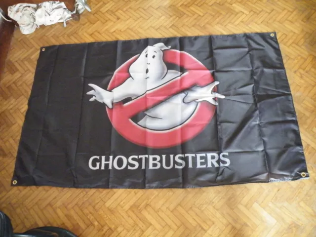ghostbusters sos fantomes affiche en tissu avec oeillets 150*90cm