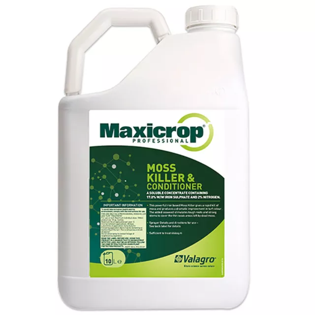 10L Maxicrop Moss Killer & Lawn Tonic Organic Seaweed Fertiliser Garden Feed