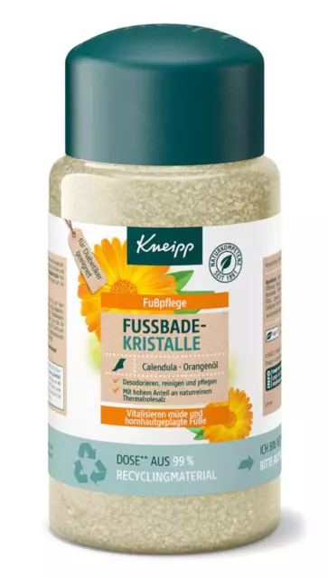 ✅ Kneipp Fuß Badekristalle Badesalz Calendula Orangenöl für 12 Anwendungen 600g✅