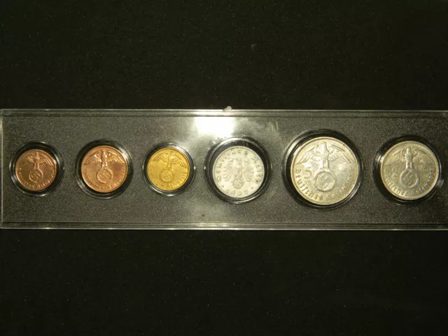 WWII Germany Reich Coin Collection Set - Rare Antique Historical