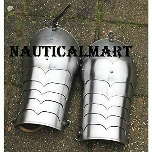 18GA SCA Steel Medieval Half Body Plated Armor Suit Cuirass & Puldrons