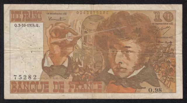 France Banknote - 10 Francs - P150 - 3/10/1974 - F 🇫🇷