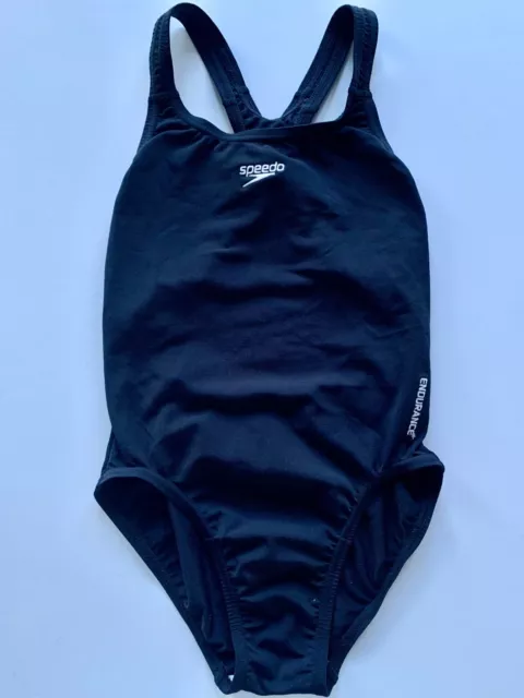 Speedo Endurance Black Swimsuit / Swimming Costume Age 12