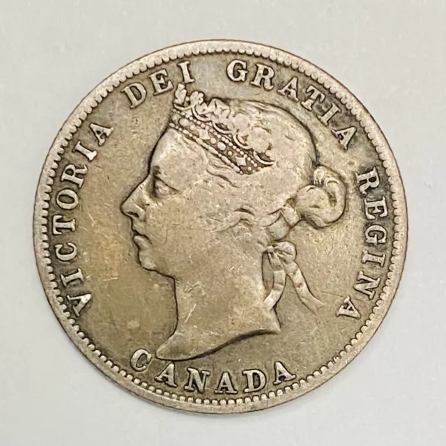 Beautiful Canada 1888 Silver Quarter 25 Cents - Nice Toning