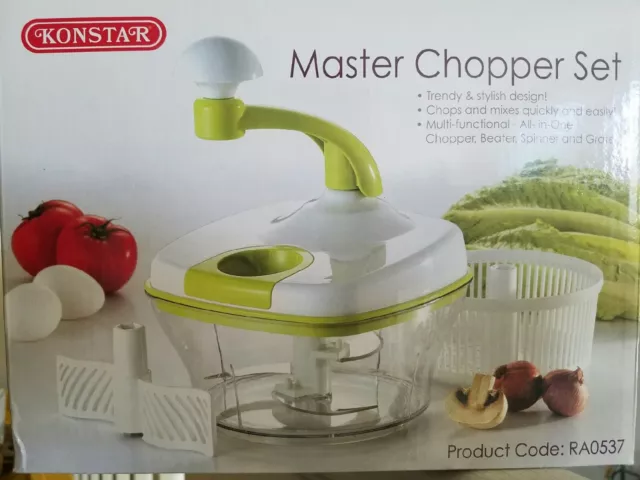 KONSTAR Multi Master Chopper Set Slicer Food Processor Mince Chop Slicer Blender