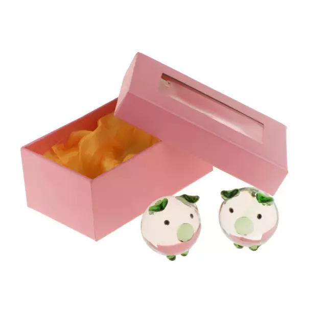 Crystal Couple Pig Glass Pig Lovely Craft Gifts ,