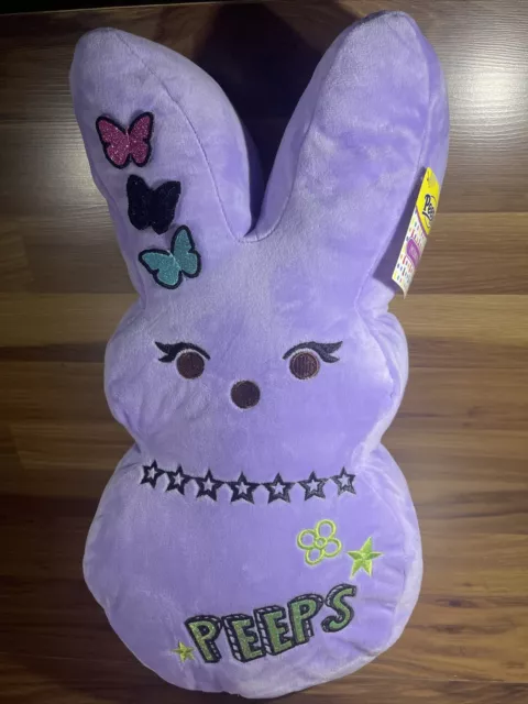 2023 PEEPS 15" Purple Easter Emo Bunny Plush New With Tags