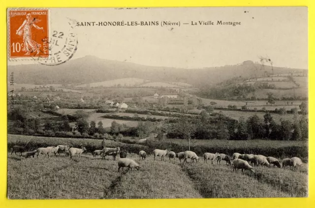 Carte Postale 58 - SAINT HONORE les BAINS La Vieille MONTAGNE Berger Moutons