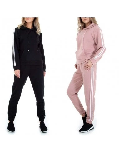 Tuta da ginnastica set completo sportivo da donna pantaloni felpa due pezzi