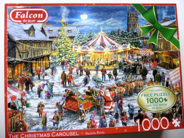 Puzzle Falcon Le carrousel de Noël de 2 x 1000 pièces