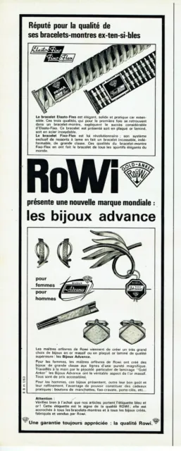 Publicité Advertising 089  1963  Rowi  les bijoux advance gold anker