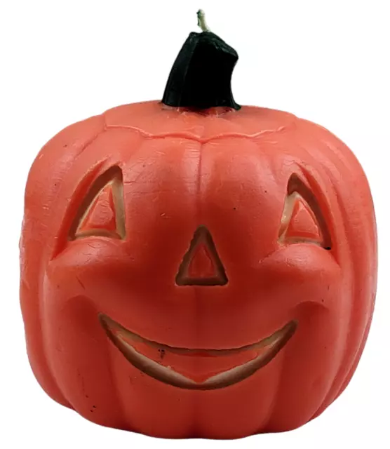 Vintage Gurley Jack-O-Lantern Pumpkin Halloween Candle Approximately 6"H × 5"W