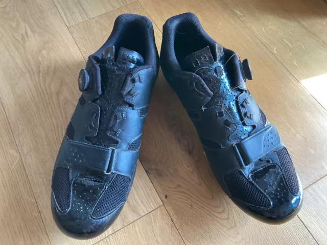 Giro Mens Road Bike shoes, Size 12, EU 47, Black, Used