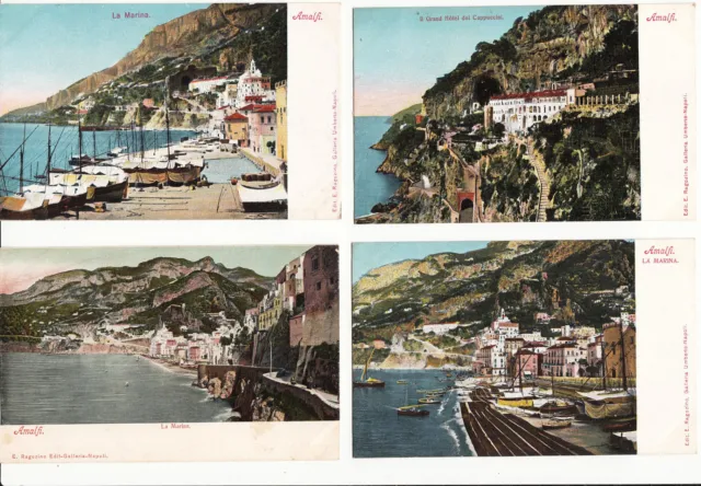EARLY AMALFI ITALY ~ HAND-COLORED ~ (10 POST CARDS) ~ c. - 1905