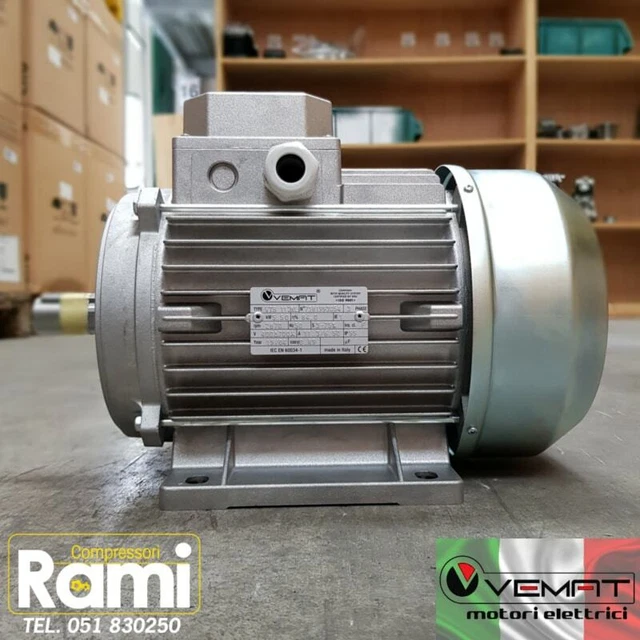 MOTORE ELETTRICO TRIFASE 3 HP 2,2 KW - MEC90 - 2800 Giri - VEMAT Made - Foto 7