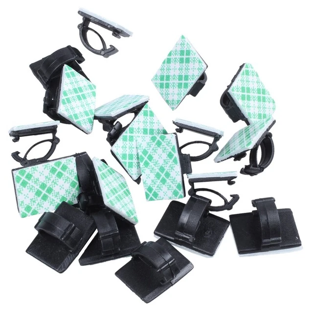 20pcs Adhesive Car Cable Winder Drop Wire Tie Fixer Holder Cord Organizer Moo
