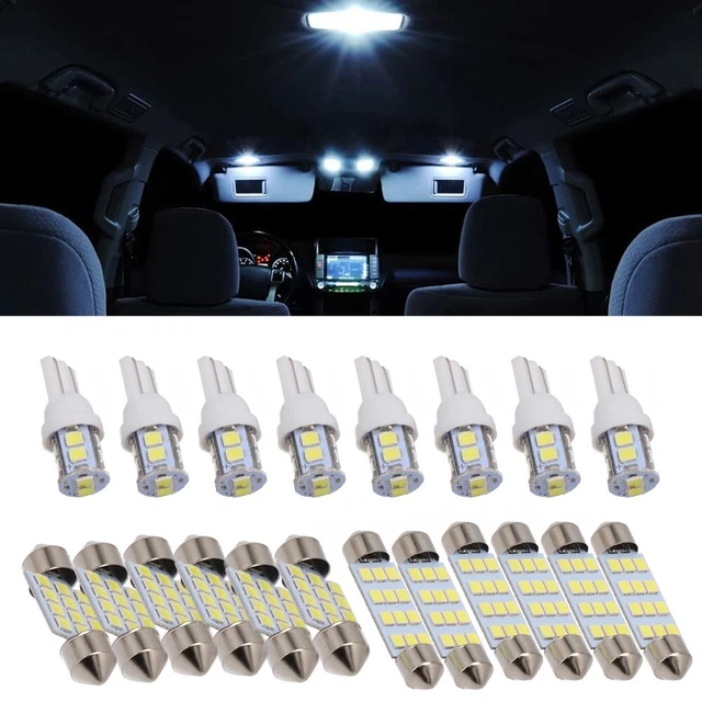 20 Pack LED Interior Lights Bulbs Kit Car Trunk Dome License Plate Lamps 6500K