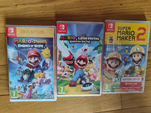 Lot jeux nintendo switch de la saga Mario