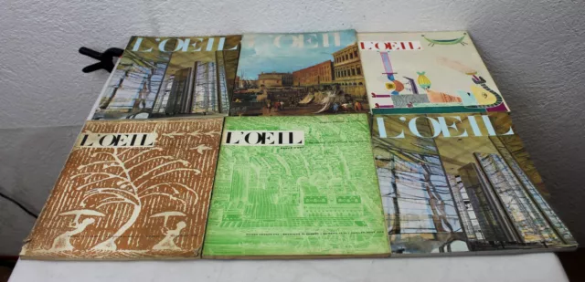 Lot de 56 numéros de la revue l'oeil - Art - 1958 à 1979  - lev 3