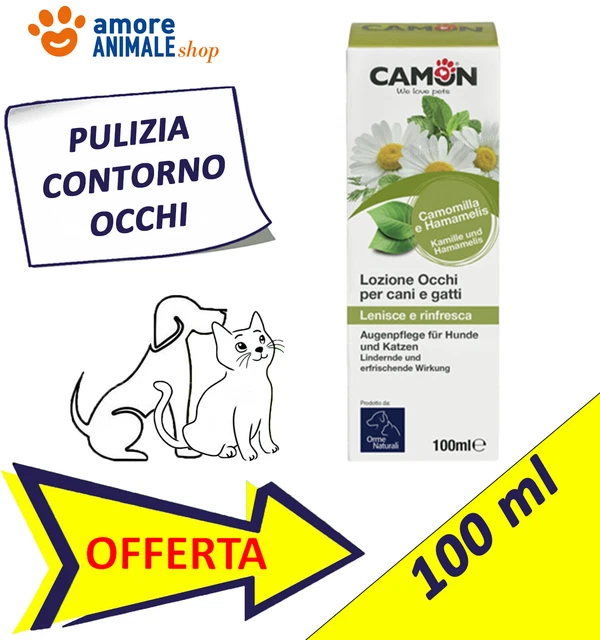 Camon Lozione Occhi per Cani e Gatti Pulisce e Rinfresca 100 ml