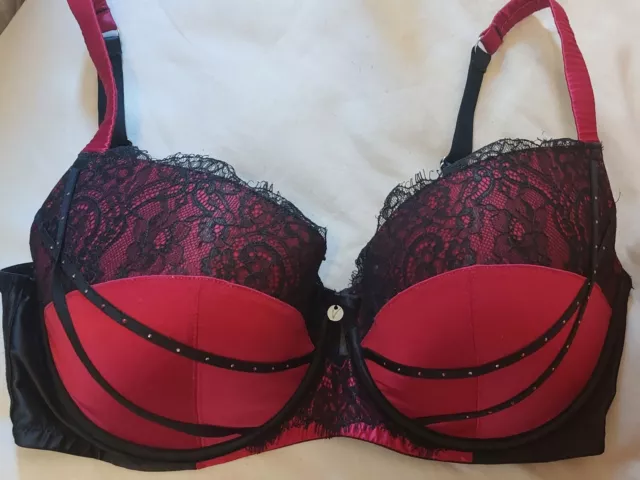 BRAS N THINGS Bra Size 12D Vamp Push Up Underwired Black With Lace Trim and  sexy $25.00 - PicClick AU
