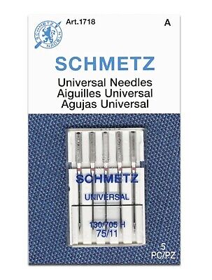 Tamaño: 75/11 --- Universal - Agujas para máquina de coser doméstica (130/705 H) de SCHMETZ