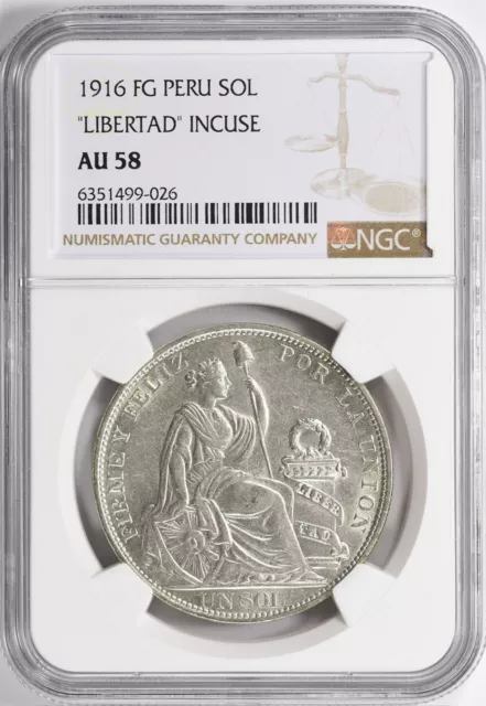 1916 Lima, Peru Sol NGC AU-58