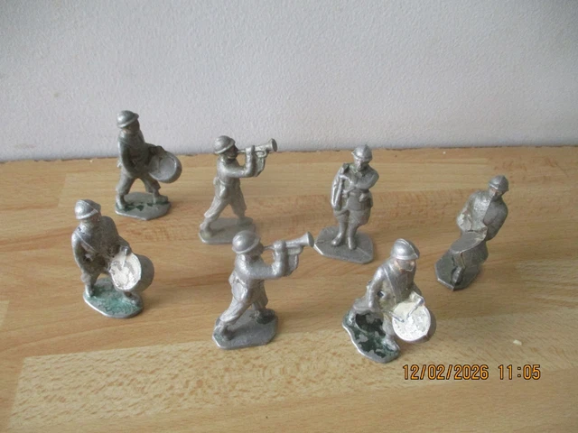 Lot De 3 Figurines Quiralu Garde Républicaine Musiciens Au Défilé - Occasion, Collection Vintage