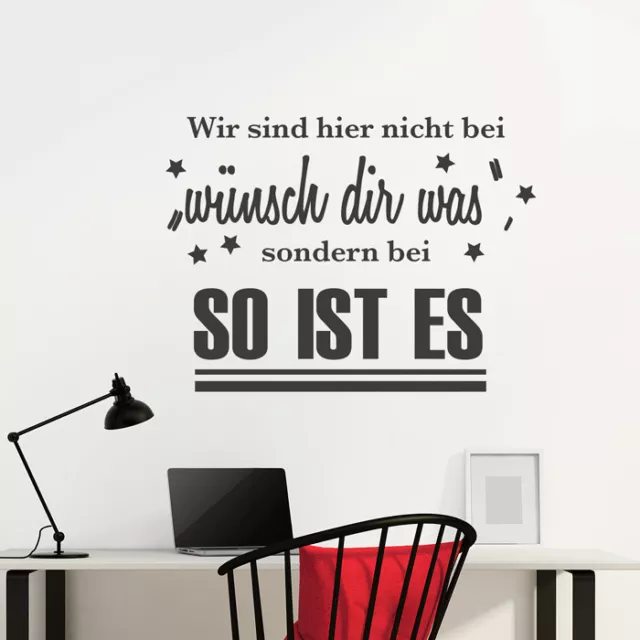 Wandtattoo Spruch "Wir sind hier...", lustiges, Wandsticker, Wandaufkleber