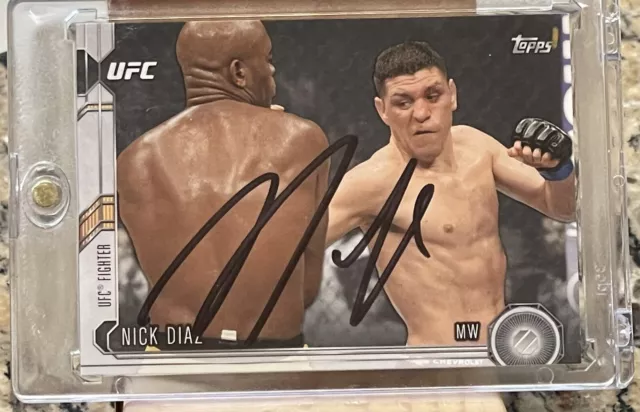 2015 NICK DIAZ Topps UFC Champions AUTO vs Anderson Silva