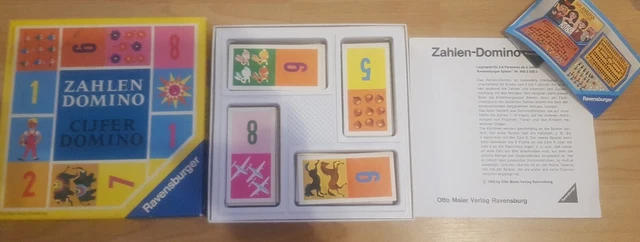 Vintage Spiel Ravensburger Zahlen Domino 1965 Otto Maier Verlag 60550069