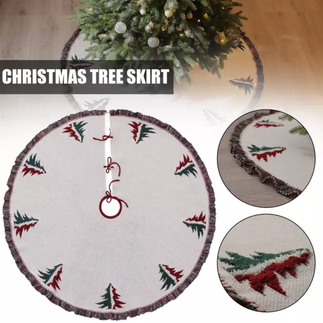 48" Christmas Tree Skirt Tree Mat Xmas H0liday Party Decoration Orname❀
