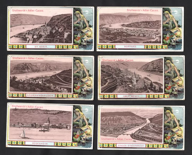 Rhine Towns Stollwerck 1898 German Card Set 24 Rudesheim Ober Wesel St Goar