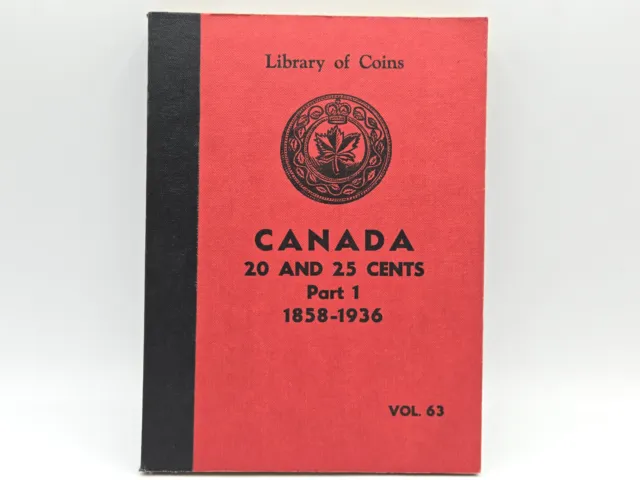 1858-1936 Library of Coins CANADA 20 Cent and 25 Cent Collector Album Vol. 1