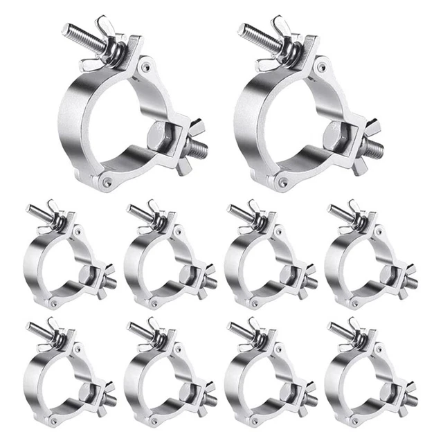 10Pcs 2 Inch Silver Truss O Clamps Clips for Truss for 48-51Mm OD Tube / Pi C9E1
