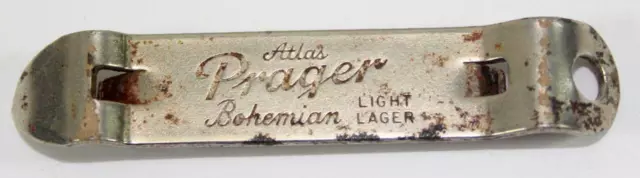 Vintage Atlas Prager Bohemian Light Lager Beer Can Bottle Opener