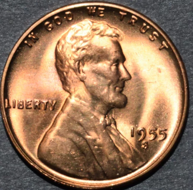 1955 S Lincoln Wheat Penny Choice BU Mint Luster Red Uncirculated - 61Z