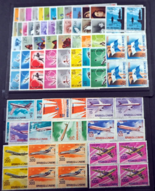 1963 San Marino; 32 komplette Jahrgänge, MiNr. 750-800, postfrisch/MNH, ME 448,- 2