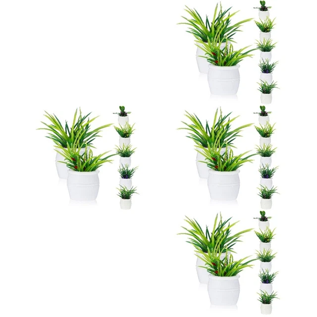 28 uds en macetas casa de muñecas juego de plantas casa de muñecas plantas bonsái
