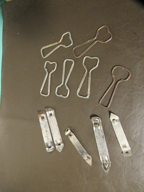Vintage Advertising Metal Beer soda Bottle Can Openers, church key lot of 11