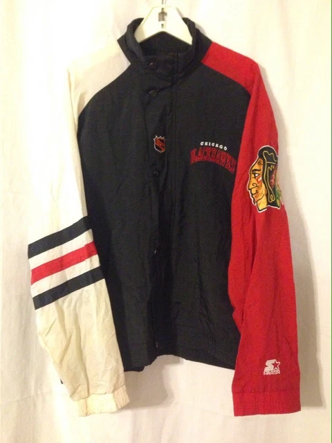 Vintage 1990’s Chicago Blackhawks Starter Center Ice Thin Full Zip Jacket XL Vintage 1990’s Chicago Blackhawks Starter Center Ice Thin Full Zip Jacket XL