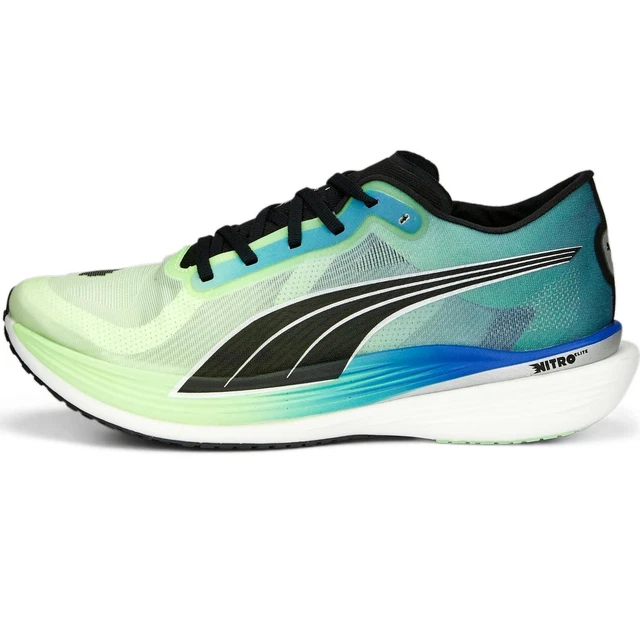 Puma Deviate Nitro Elite 2 Herren Wettkampf Laufschuhe grün blau 377786-01